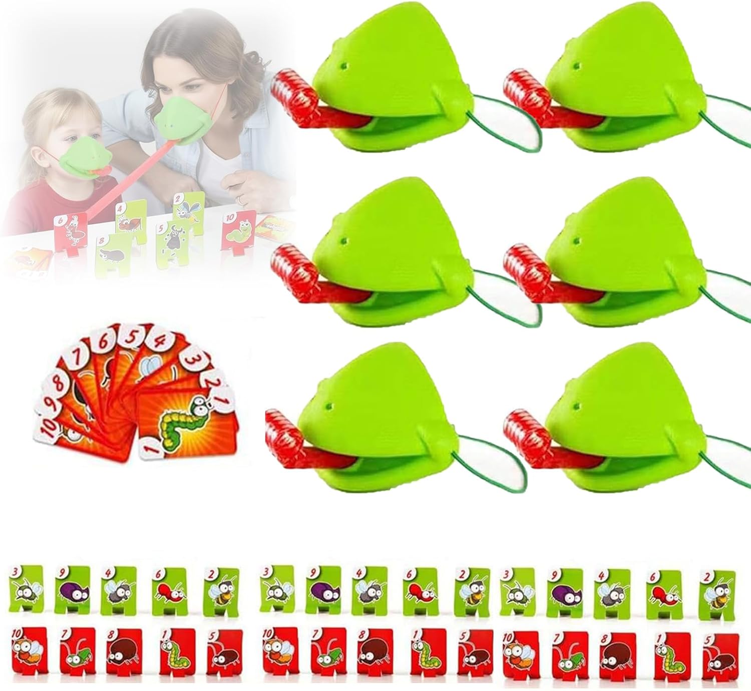 Party Games Gender Reveal - 6 Set Chameleon Tongue Shooting Game,
