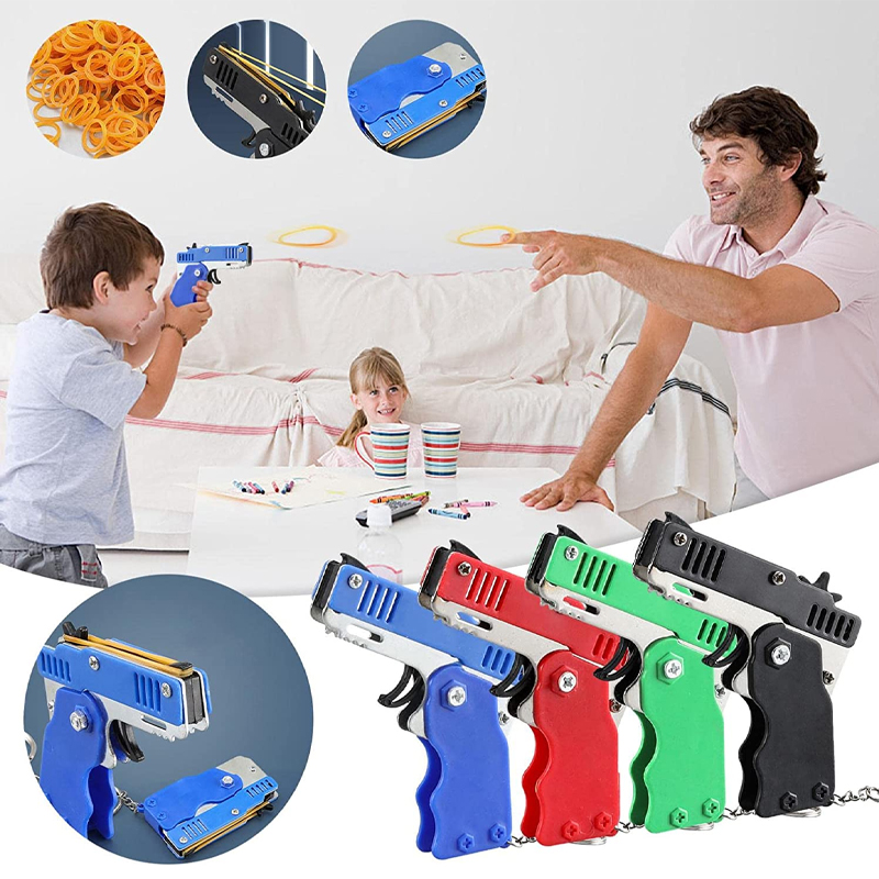 Mini Keychain Rubber Band Gun  - Party Games Gender Reveal recension och pris