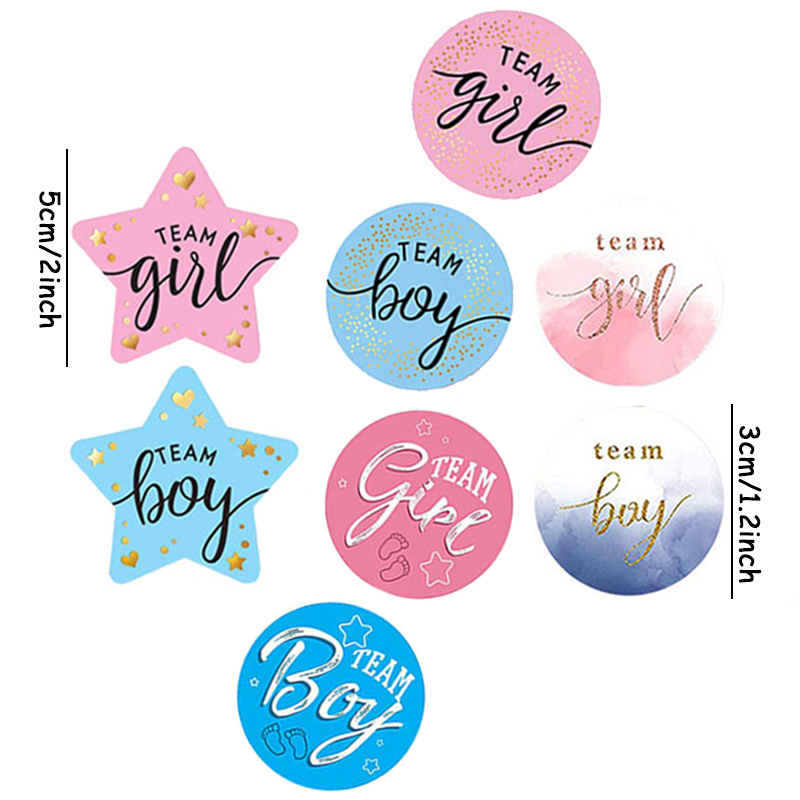 60Pcs Gender Reveal Stickers f - Party Games Gender Reveal recension och pris